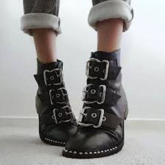 Buckle Ankle Boots -100% Leather Sheep. - Picture 2 of 6